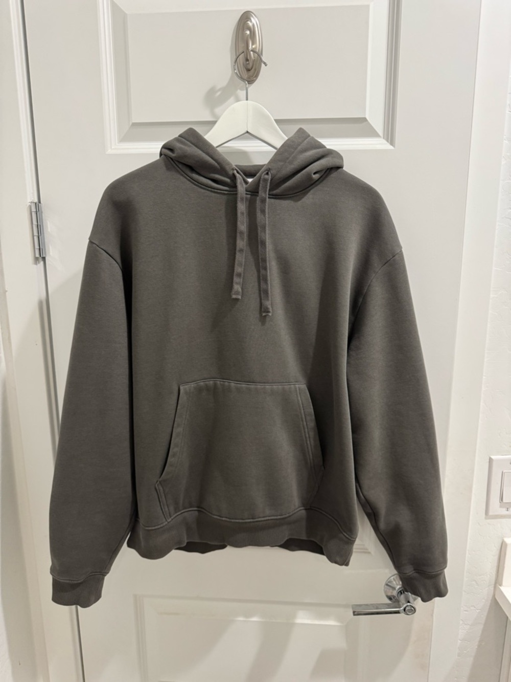 Grey Rick Owens style hoodie